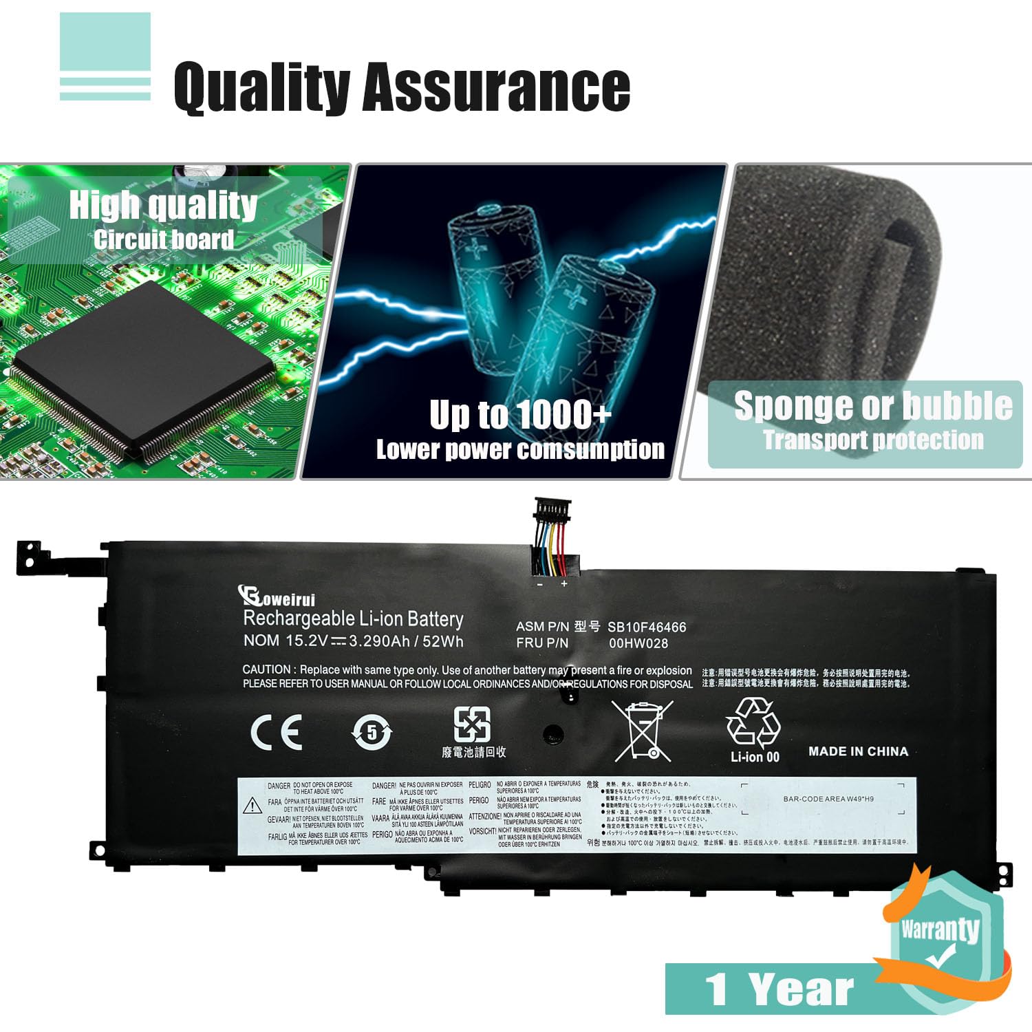 Amazon.com: 00HW028 01AV458 01AV439 SB10F46466 Battery thinkpad x1